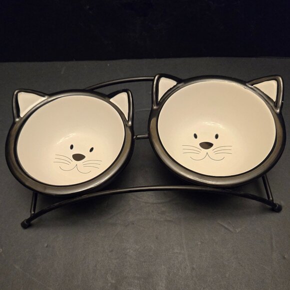 RAISED CAT FOOD BOWLS - Picture 1 of 11